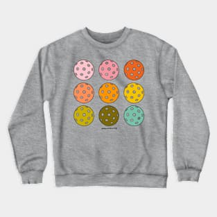 Rainbow Pickleballs Crewneck Sweatshirt